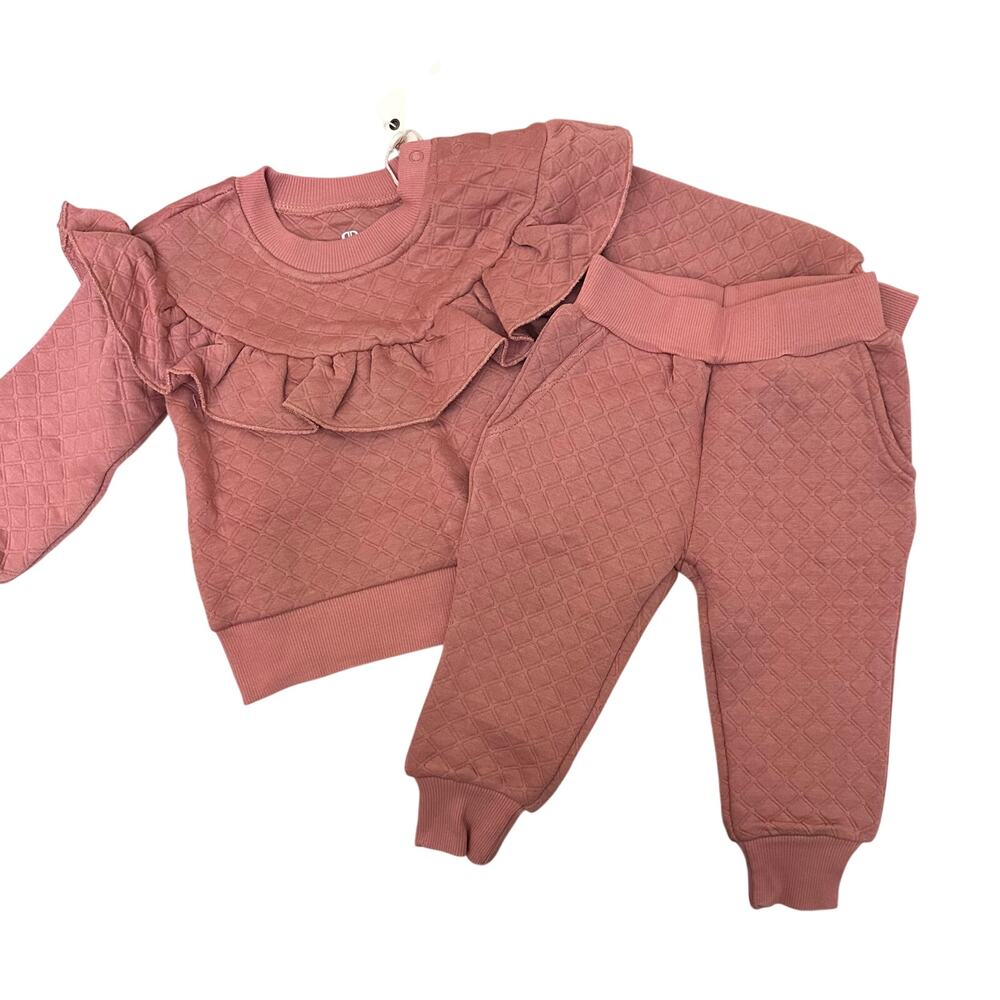 Little Bum Bums Bums and Roses Matching Sweater Set Baby‎ Girl Size 6-12 Months